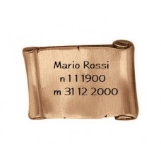 Wall bronze parchment 5,5x8,5 cm   WITH PERSONALIZED ENGRAVING