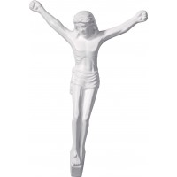 Cristo crocifisso bianco da parete 30x20 cm Cristo crocifisso bianco da parete 30x20 cm