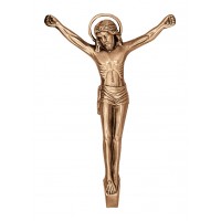 Cristo crocifisso con aureola da parete 30x20 cm Cristo crocifisso con aureola da parete 30x20 cm