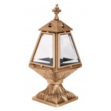 Lampada portacero a piramide da terreno 28x11 cm con croce Lampada portacero a piramide da terreno 28x11 cm con croce